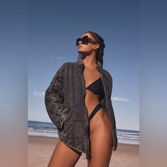 Dolman Quilted Knit Jacket - Picture 1 of 5